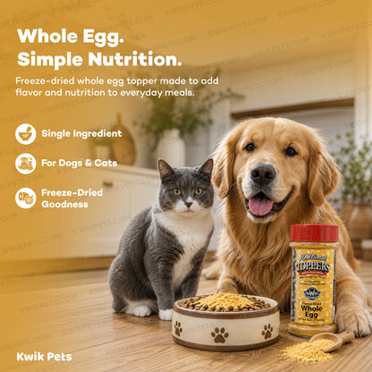 Features of Northwest Naturals Functional Freeze Dried Dog & Cat Food Topper Whole Egg 4-oz