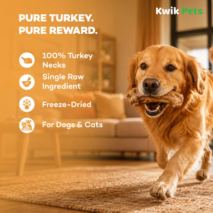 Features of Northwest Naturals Raw Rewards Premium Freeze Dried Dog & Cat Treats Turkey Necks 6-oz