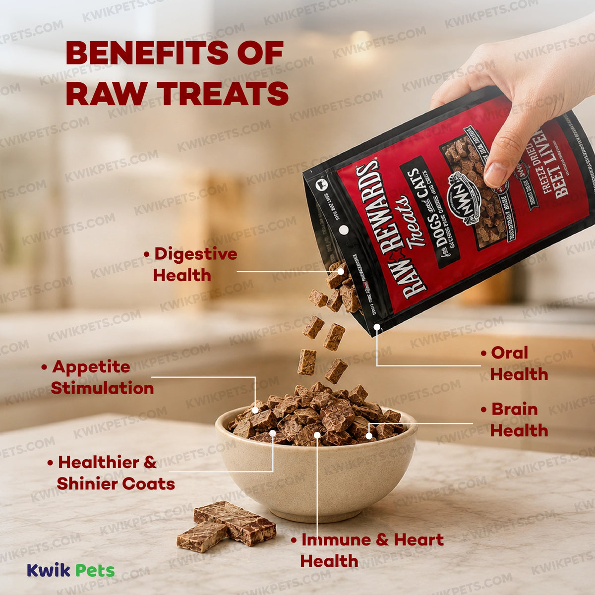 Benefits of Northwest Naturals Raw Rewards Freeze Dried Dog & Cat Treats Beef Liver 10-oz
