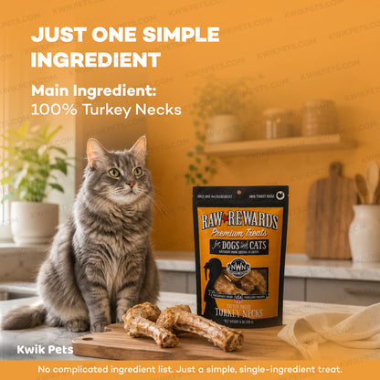 Ingredients info of Northwest Naturals Raw Rewards Premium Freeze Dried Dog & Cat Treats Turkey Necks 6-oz
