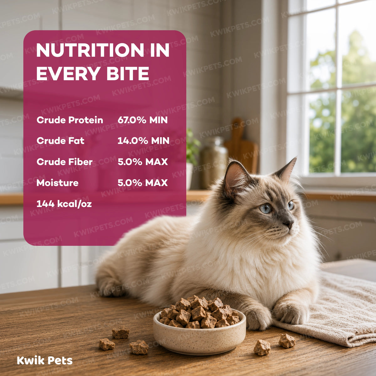 Nutrition of Northwest Naturals Raw Rewards Freeze Dried Dog & Cat Treats Beef Heart 10-oz