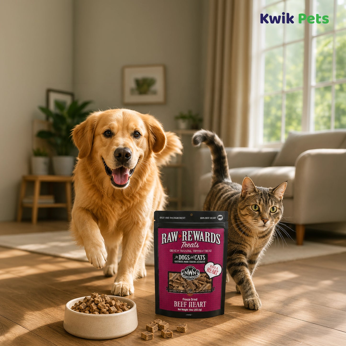 Lifestyle of Northwest Naturals Raw Rewards Freeze Dried Dog & Cat Treats Beef Heart 10-oz