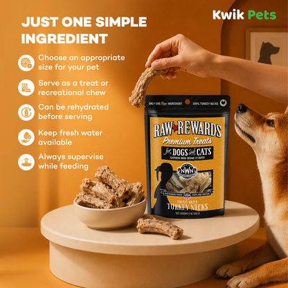 Ingredients info 2 of Northwest Naturals Raw Rewards Premium Freeze Dried Dog & Cat Treats Turkey Necks 6-oz