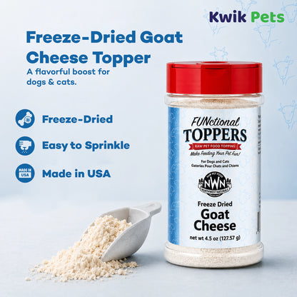 Feature of Northwest Naturals Functional Freeze Dried Dog & Cat Food Topper Goat Cheese 4.5-oz