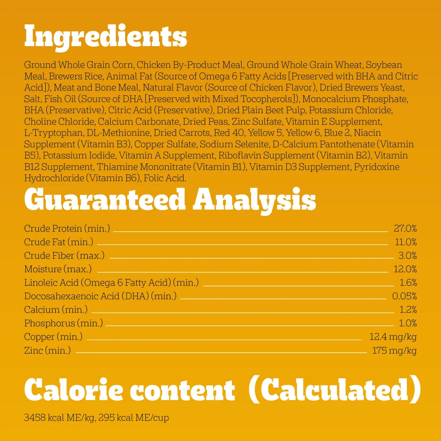 Ingredients & Guaranteed-Analysis of Pedigree Puppy Growth & Protection Dry Dog Food Chicken & Vegetable 3.5-lb