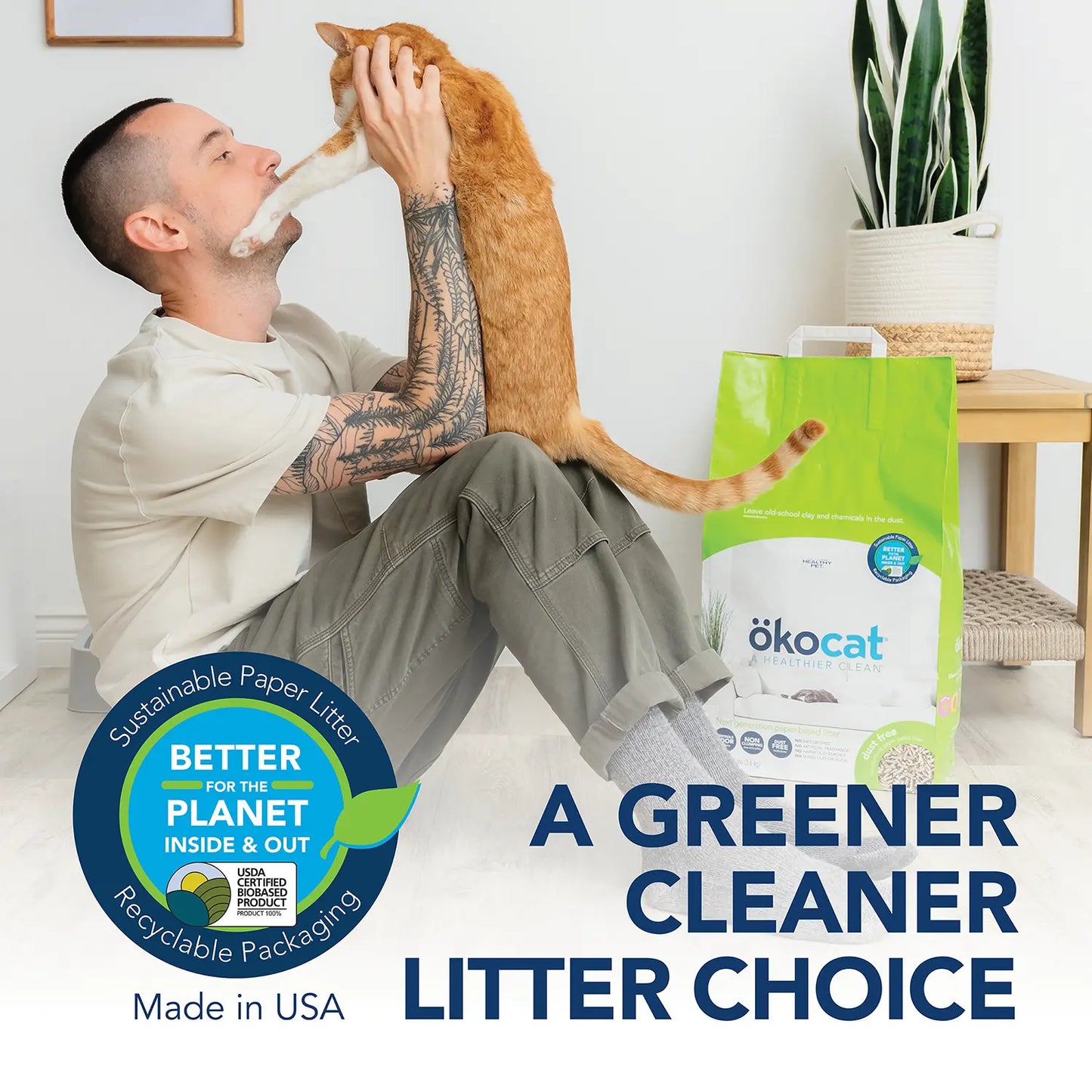 Product info 3 of Okocat Dust Free Non-Clumping Paper Pellet Cat Litter 8-lb