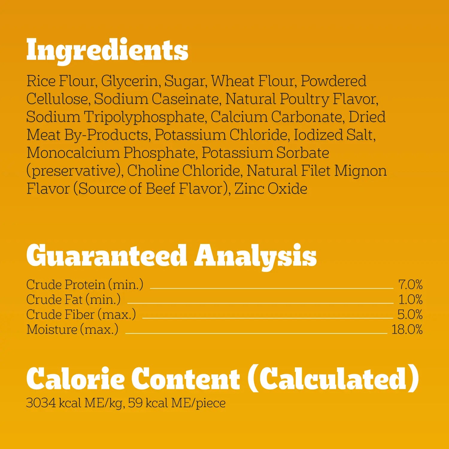 Ingredients & Guaranteed-Analysis of Pedigree Mini Jumbone Real Beef Dog Treats 12 Count 7.2-oz