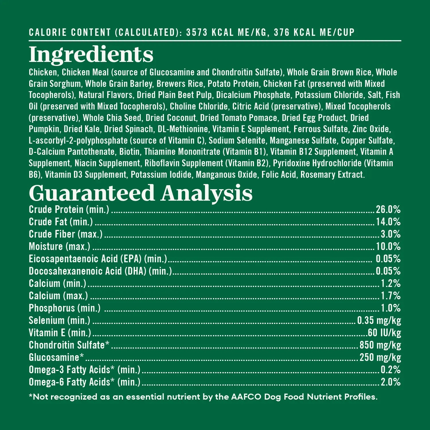 Ingredients & Guaranteed-Analysis of Nutro Natural Choice Chicken & Brown Rice Large Breed Puppy Dry Dog Food 30-lb