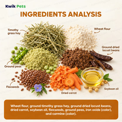 Ingredients info of Science Selective Naturals Country Loops with Carrot & Timothy Hay Rabbit Treats 2.8-oz