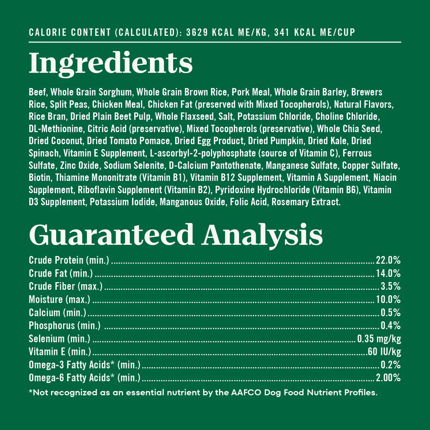 Ingredients & Guaranteed-Analysis of Nutro Natural Choice Beef & Brown Rice Adult Dry Dog Food 28-lb