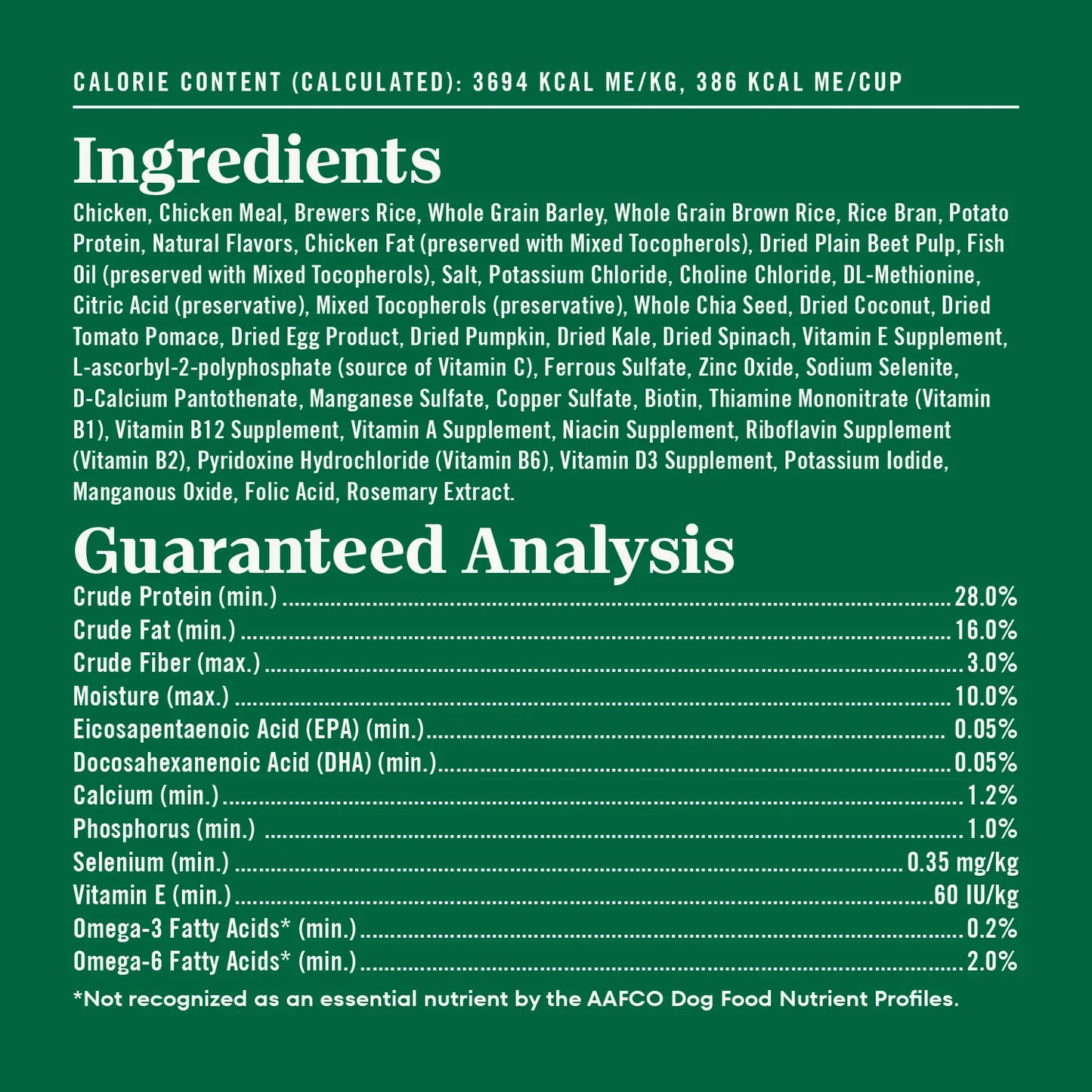 Ingredients & Guaranteed-Analysis of Nutro Natural Choice Chicken & Brown Rice Puppy Dry Food 5-lb
