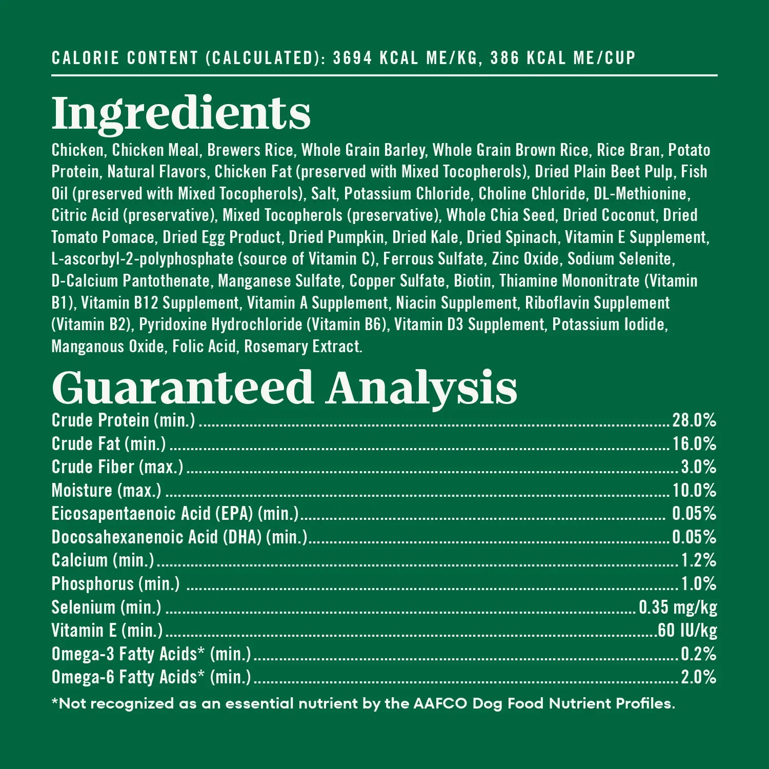 Ingredients & Guaranteed-Analysis of Nutro Natural Choice Chicken & Brown Rice Puppy Dry Food 5-lb
