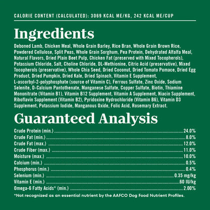 Ingredients & Guaranteed-Analysis of Nutro Natural Choice Lamb & Brown Rice Healthy Weight Adult Dry Dog Food 30-lb