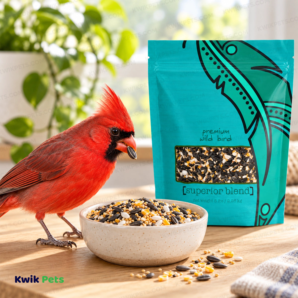 Lifestyle of Volkman Seed Company Premium Superior Blend Wild Bird Food 5-lb