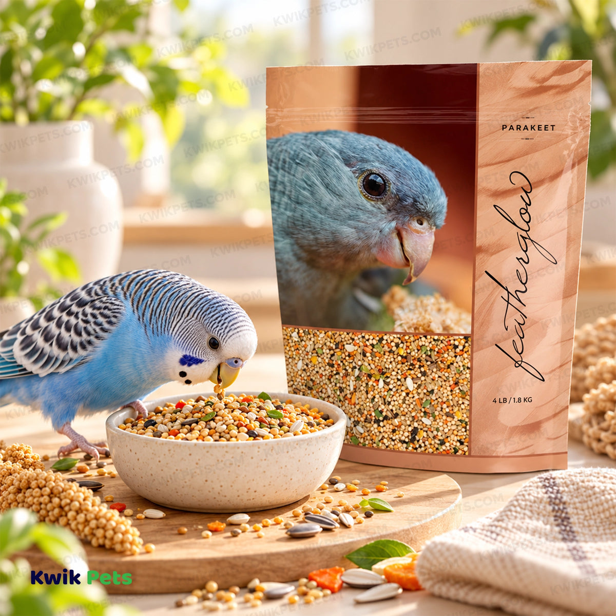 Lifestyle of Volkman Seed Company Featherglow Parakeet Treat 4-lb
