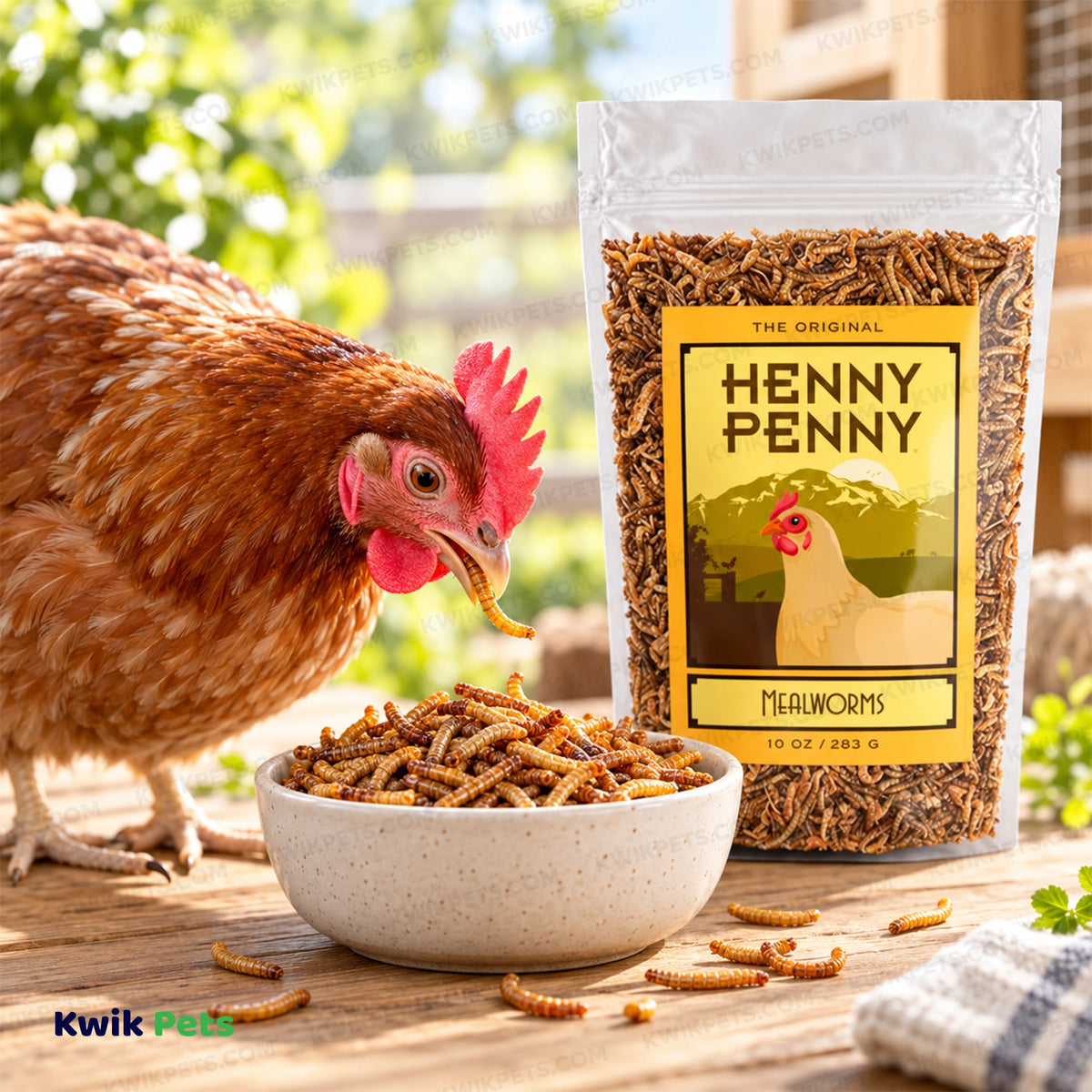 Lifestyle of Volkman Seed Company Mealworms Chicken Food 10-oz