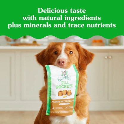 LifeStyle of Greenies Tablet Pill Pockets Dog Treats Peanut Butter 3.2-oz 30 Count