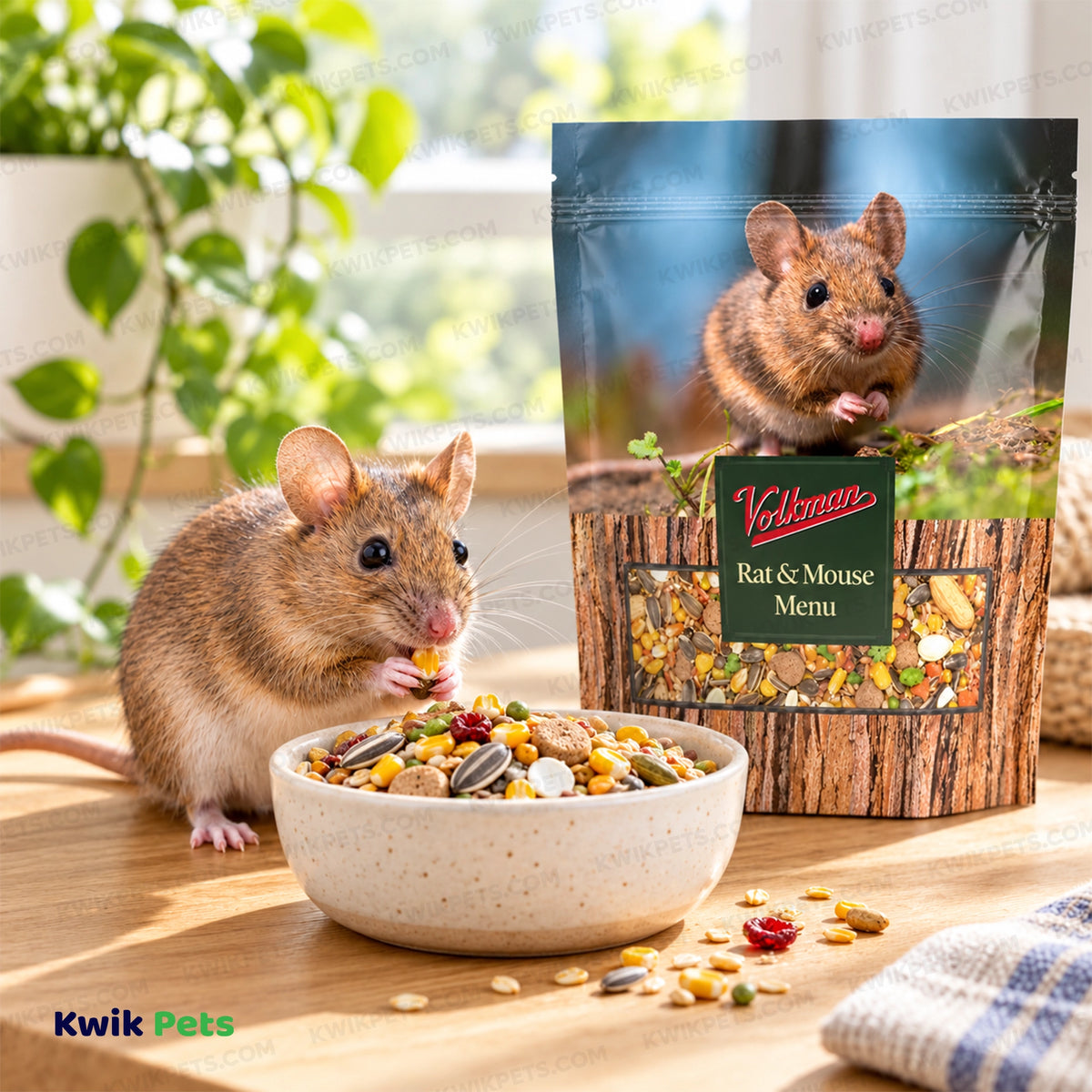 Lifestyle of Volkman Seed Company Small Animal Rat & Mouse Menu Dry Food 4-lb