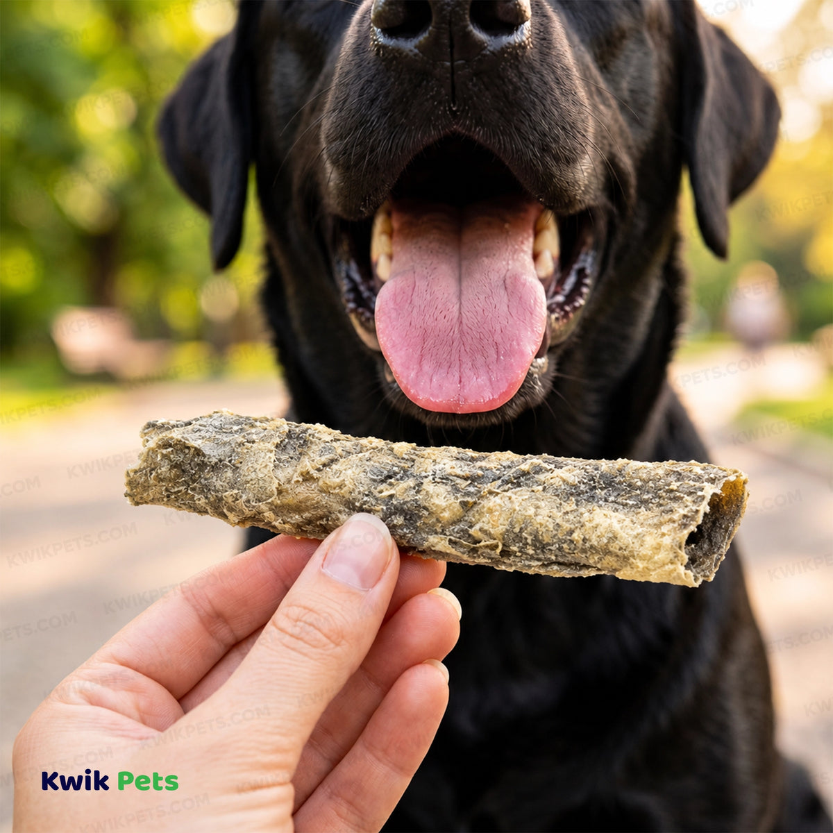 Lifestyle of Savory Prime Cod Skin Fish Strips Dog Treats 4-oz