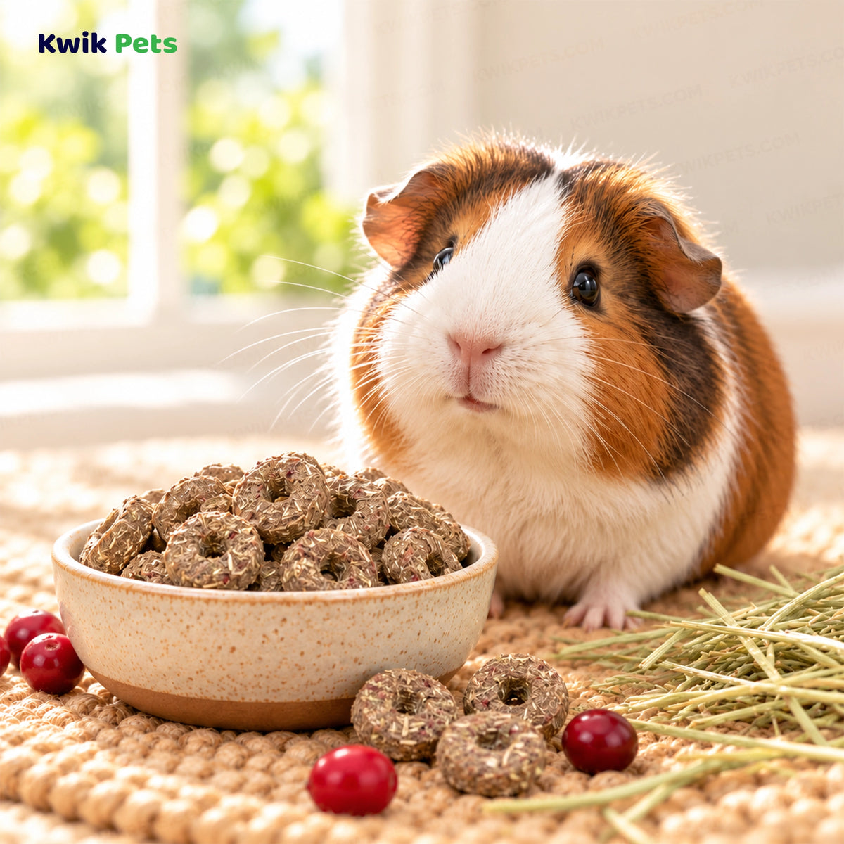 Lifestyle of Science Selective Berry Loops with Timothy Hay & Cranberry Guinea Pig Treats 2.8-oz