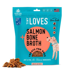 Farmland Traditions Tiny Loves Jerky Dog Treats Salmon with Bone Broth 5-oz