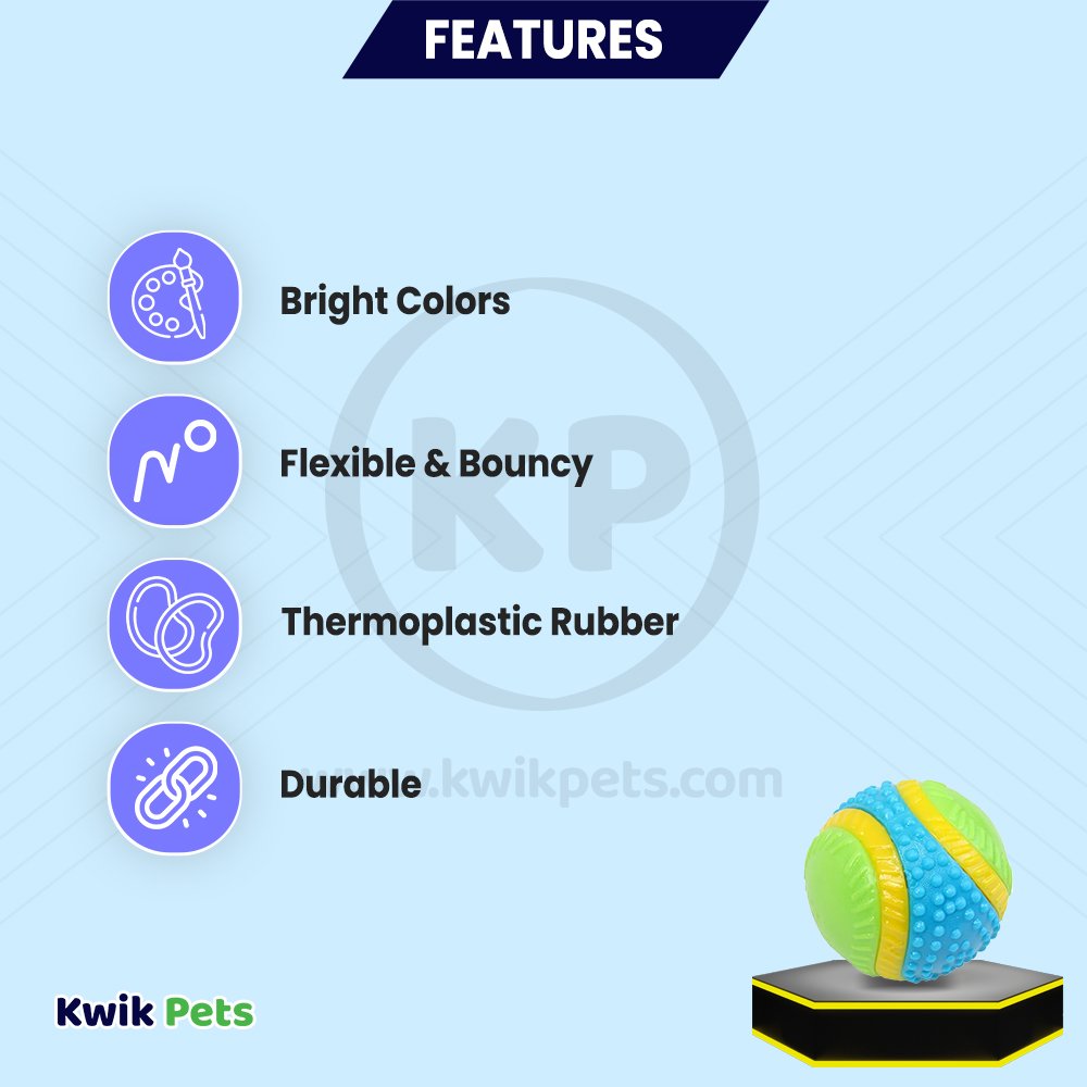 Ethical Pet Spot Sensory Ball Dog Toy Assorted Small 2.5-in, Kwik Pets