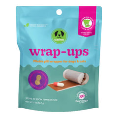 Stashios Wrap-Ups Pill Wrapper Treats for Dogs & Cats Peanut Butter Flavor 30 Count 2-oz