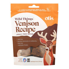 O.T.I.S. Wild Things Jerky Dog Treats Venison Recipe 4-oz