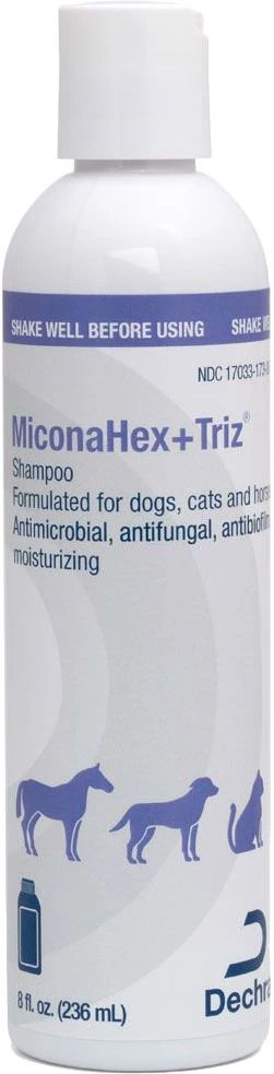Dechra MiconaHex+Triz Antifungal & Antibacterial Medicated Shampoo for Dogs, Cats & Horses 8-oz