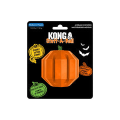 KONG Halloween Stuff-A-Ball Pumpkin Chew Treat Dispenser Dog Toy Orange Medium