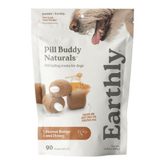 Earthly Pill Buddy Naturals Soft & Chewy Dog Treats Peanut Butter & Honey 90 Count 15.87-oz