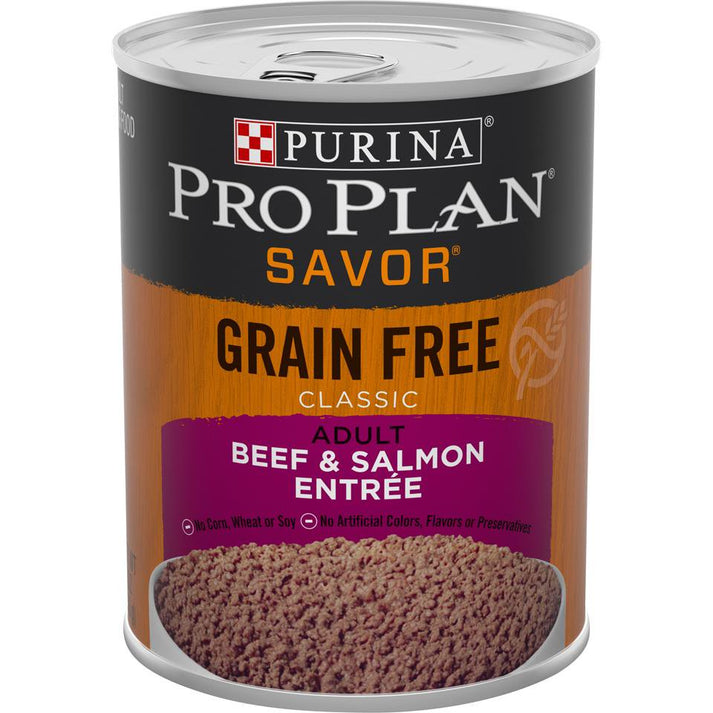 Purina Pro Plan Complete Essentials Grain Free Beef & Salmon Entrée Adult Wet Dog Food 13-oz