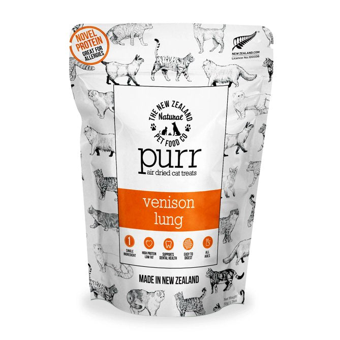 The New Zealand Natural Pet Food Co. Purr Air Dried Cat Treat Venison Lung 1.76-oz