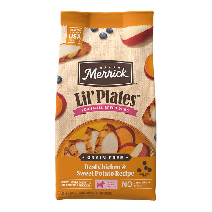 Merrick Lil' Plates Grain-Free Small Breed Adult Dry Dog Food Real Chicken & Sweet Potato Recipe 4-lb