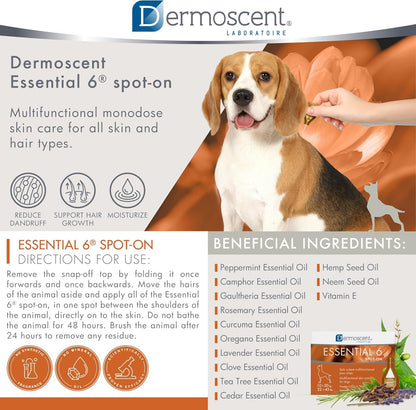 Dermoscent Essential 6 Spot-on Skin Care for Dogs 22 to 45 lbs