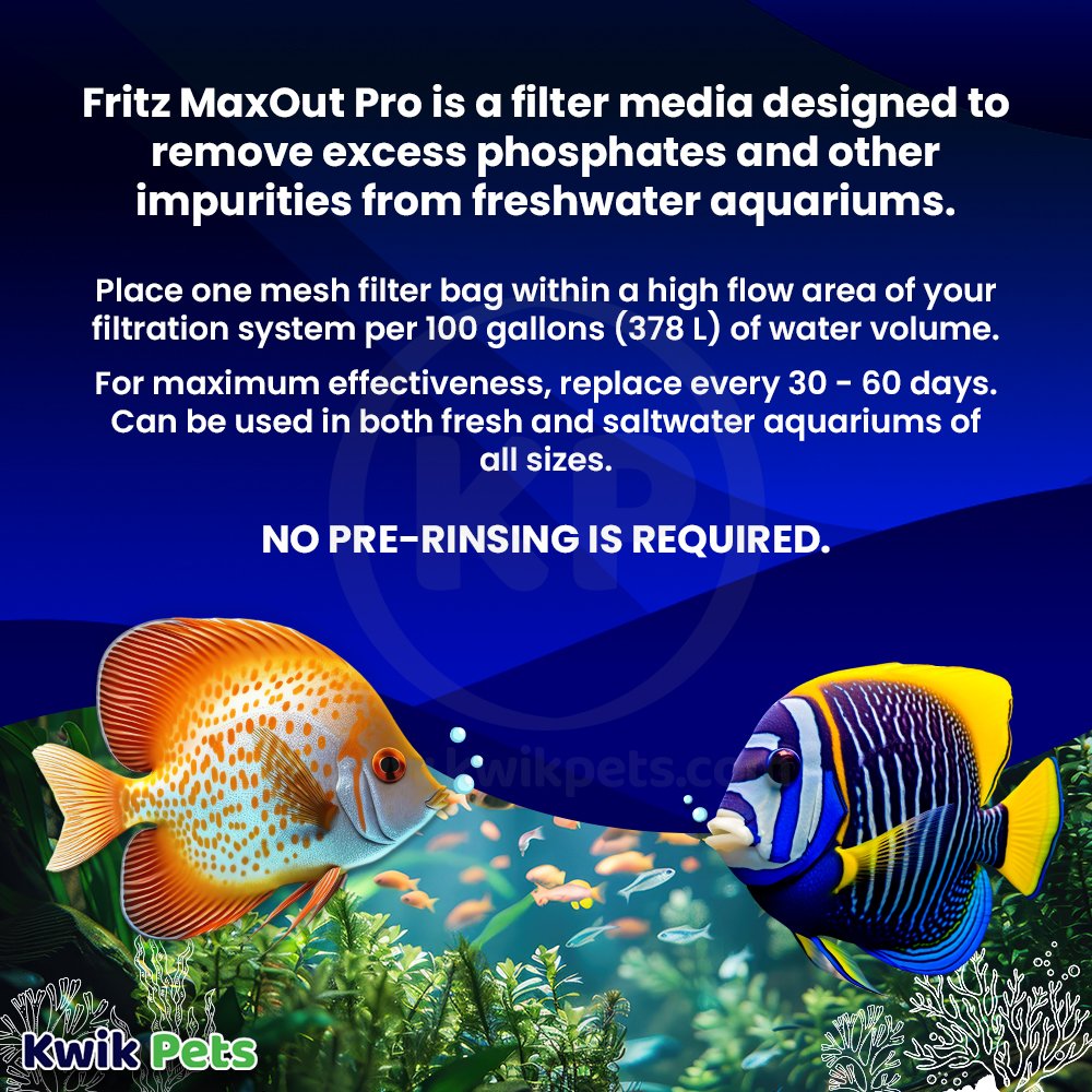 Fritz Maxout Pro Filter Media And Phosphate Remover for Freshwater Aquariums 100-gal, Kwik Pets