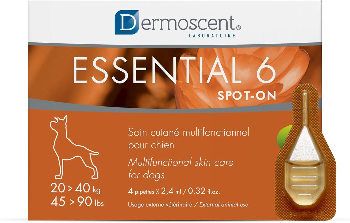 Dermoscent Essential 6 Spot-on Skin Care for Dogs 45 to 90 lbs