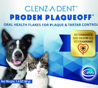 Ceva Clenz-a-dent ProDen PlaqueOff Oral Health Flakes for Dogs & Cats 1.4-oz