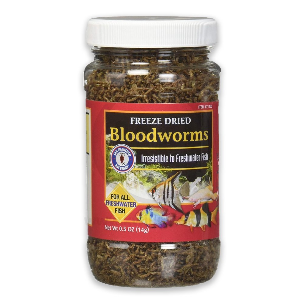 San Francisco Bay Brand Bloodworms Freeze-Dried Fish Food 0.5-oz, Kwik Pets