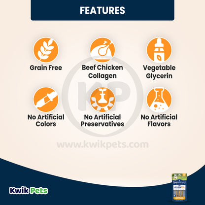 Features of Barkworthies Chicken Wrapped Collagen 6" 3 pk