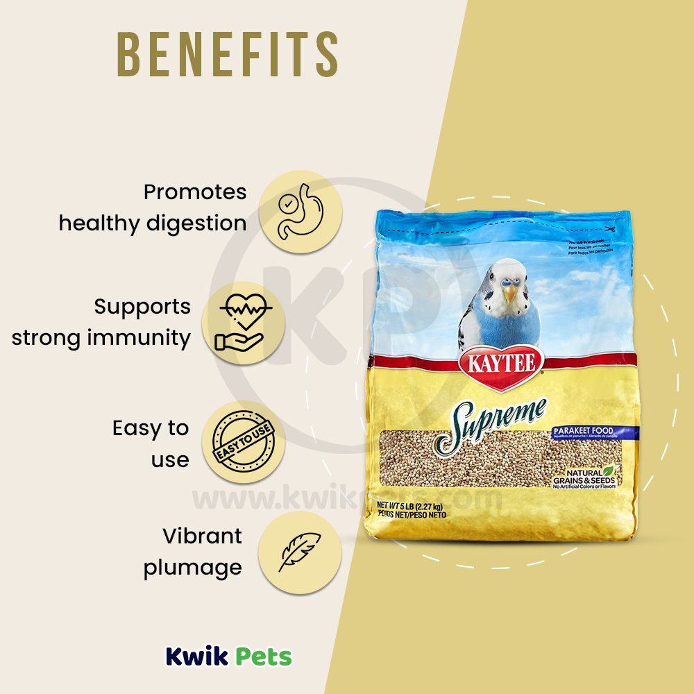 Kaytee Supreme Parakeet Food, 5-lb, Kaytee