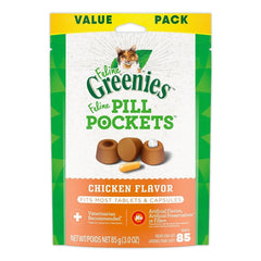 Greenies Feline Pill Pockets Cat Treats Chicken 3-oz 85 Count