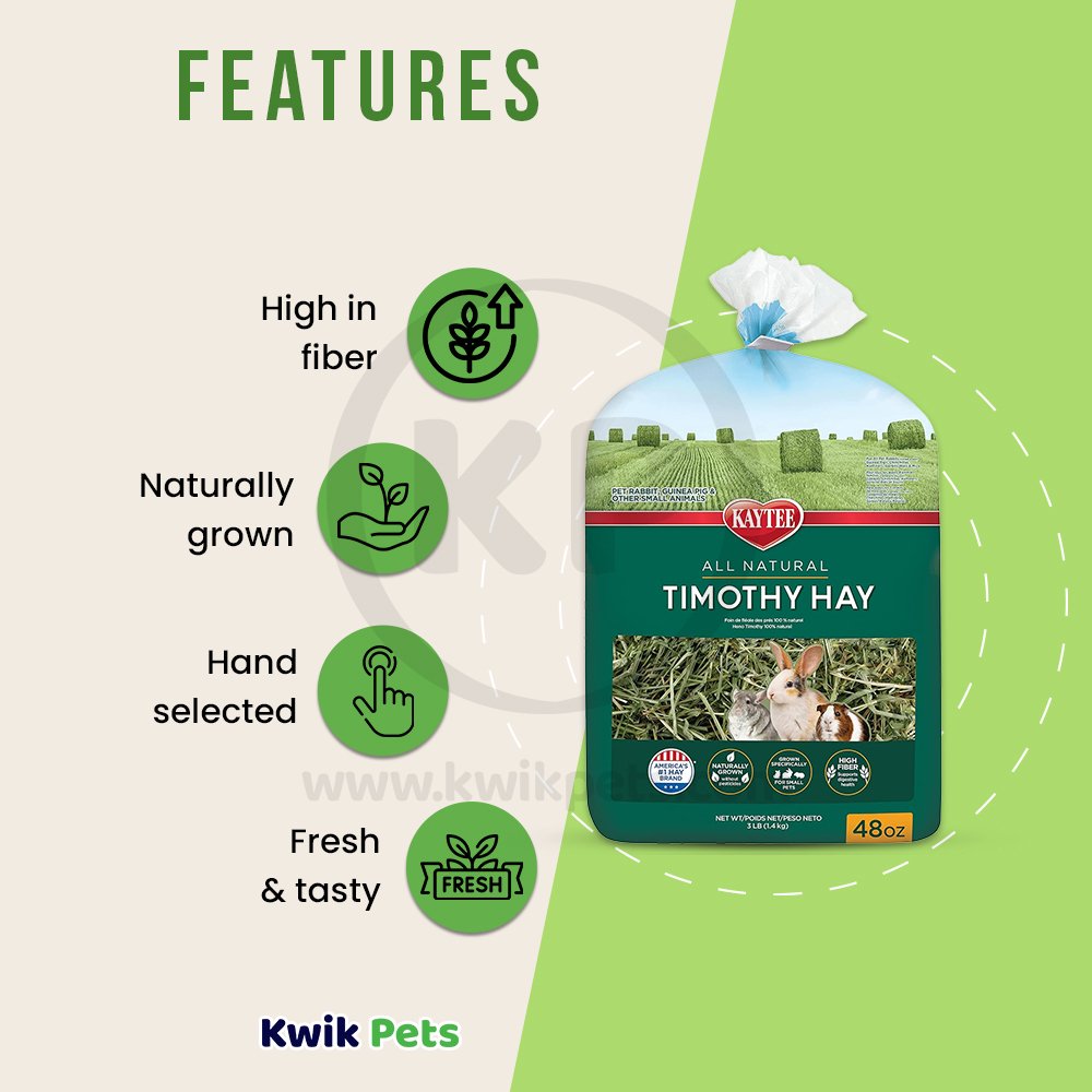 Kaytee Timothy Hay, 48-oz, Kaytee