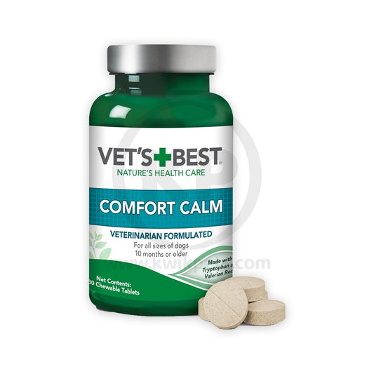 Vet's Best Comfort Calm Chewable Tablets Calming Supplement for Dogs, 30 Ct, Vet's Best