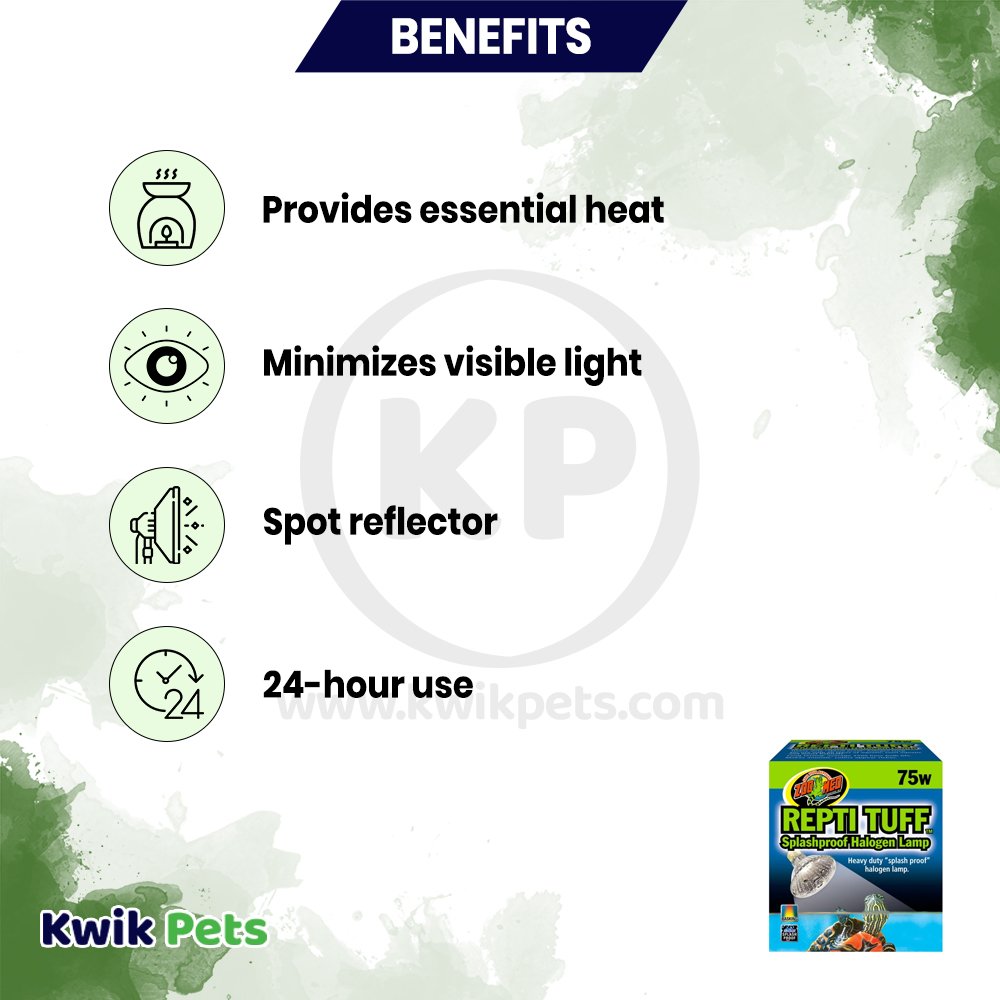 Zoo Med Repti Tuff Splashproof Halogen Lamp Benefits