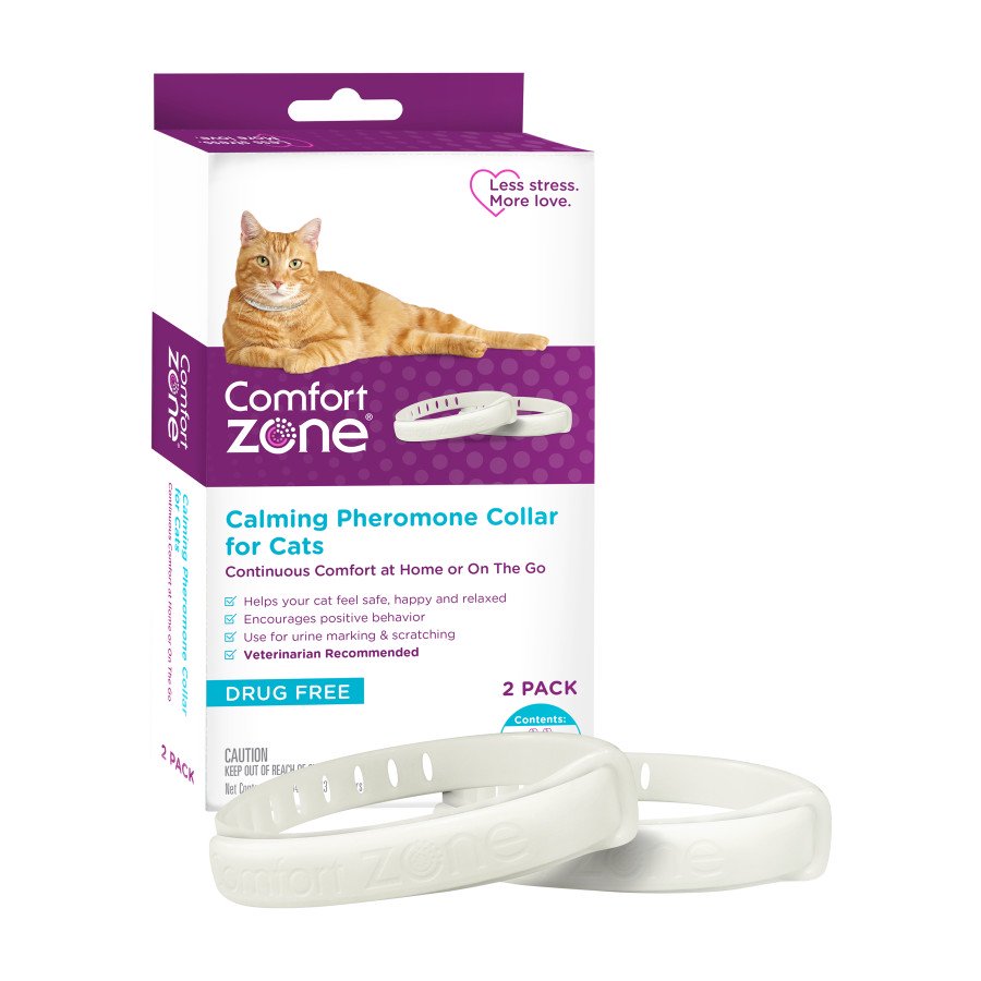 Comfort Zone Calming Pheromone Collar for Cats 2 count, Kwik Pets