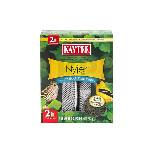 Kaytee Wild Bird Food Nyjer® Seed Finch Sock Twin Pack™ Instant Feeder 26-oz, Kaytee