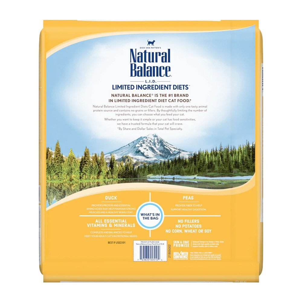 Details of Natural Balance Limited Ingredient Grain Free Dry Cat Food Green Pea & Duck 10-lb