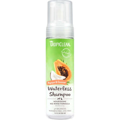 TropiClean Papaya & Coconut Waterless Shampoo for Dogs & Cats 7.4-oz