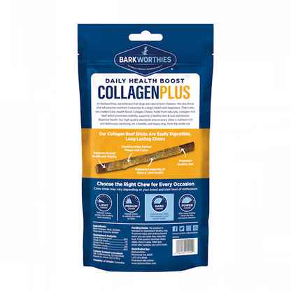 Back of Barkworthies Chicken Wrapped Collagen 6" 3 pk